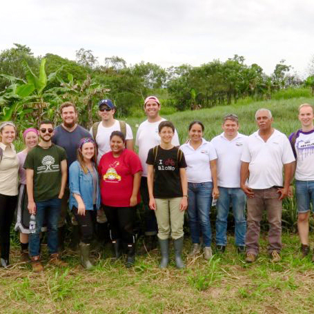 Students on the 2017 trip to Costa Rica.